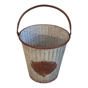 Metal Pail bucket Plant Pot Bucket Farmhouse Rustic Decor